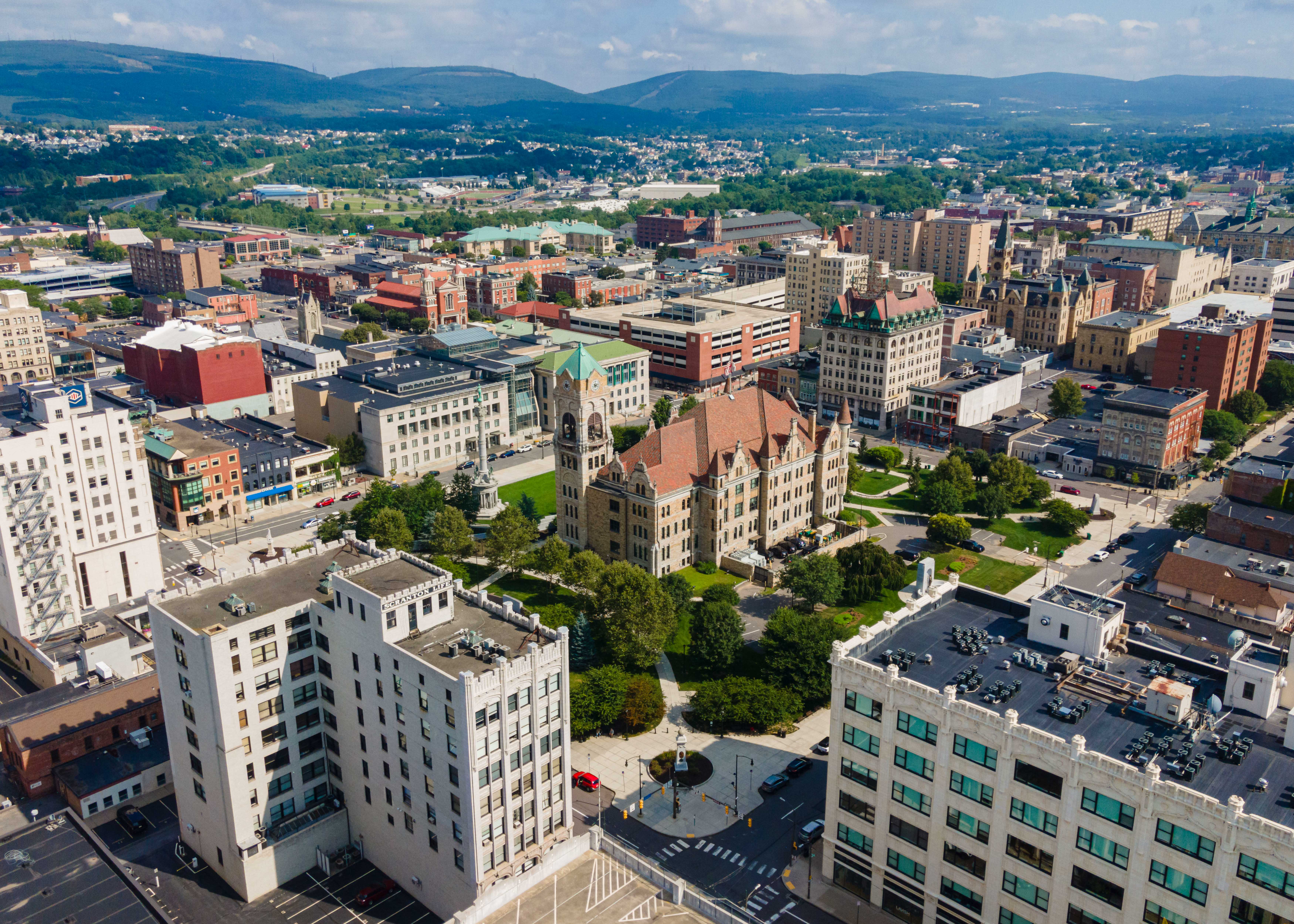 Aerial image of Downtown Scranton, Pennsylvania